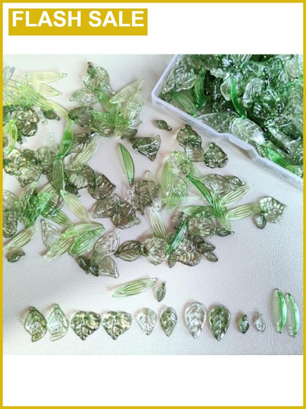 120pc Leaf Beads Acrylic Assorted Jewelry Making Craft Charms DIY Bracelet